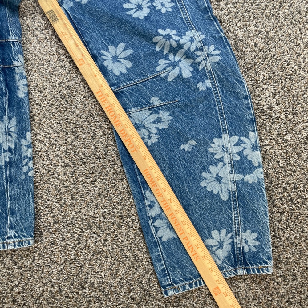 We The Free Free People Good Luck Women's 29 Barrel Mid Rise Wide Leg Jeans - Picture 8 of 11